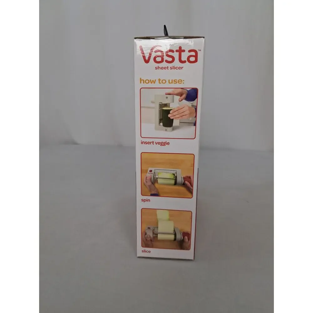 Vasta Sheer Slicer with Bonus Fettuccine Blade Vegetable and Fruit Slicer, New